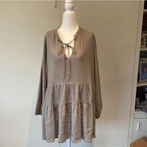 VICI baby doll dress taupe size M